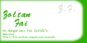 zoltan fai business card